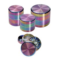 Grinder en métal - rainbow effect 4 pcs.